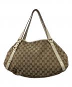 GUCCIグッチ）の古着「アビー GGキャンバス トートバッグ」｜ベージュ