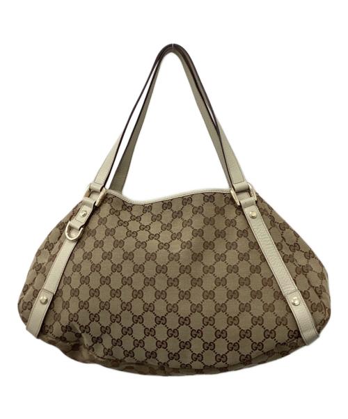 GUCCI（グッチ）GUCCI (グッチ) アビー GGキャンバス トートバッグ ベージュ サイズ:下記参照の古着・服飾アイテム