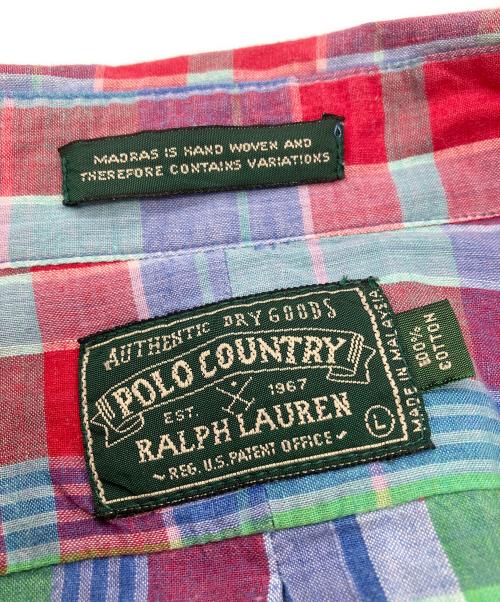 POLO COUNTRY（ポロカントリー）POLO COUNTRY (ポロカントリー) マドラスチェックBDシャツ マルチカラー サイズ:Lの古着・服飾アイテム