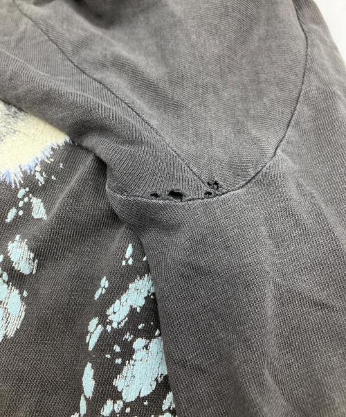 Hanes（ヘインズ）Hanes (ヘインズ) 90ｓウルフプリントデストロイTシャツ ブラック サイズ:XLの古着・服飾アイテム