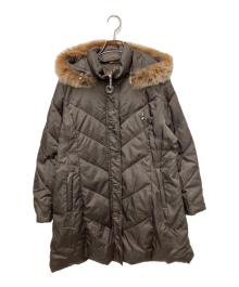 BALMAIN（バルマン）の古着「ブルーフォックスファーダウンコート」｜ブラウン