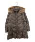 BALMAIN（バルマン）の古着「ブルーフォックスファーダウンコート」｜ブラウン
