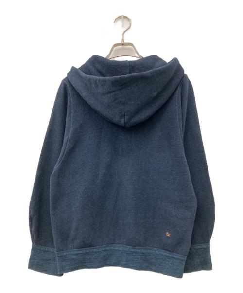 45R（フォーティファイブ・アール）45R (フォーティファイブ・アール) 裏毛のフーディ インディゴ サイズ:記載なしの古着・服飾アイテム