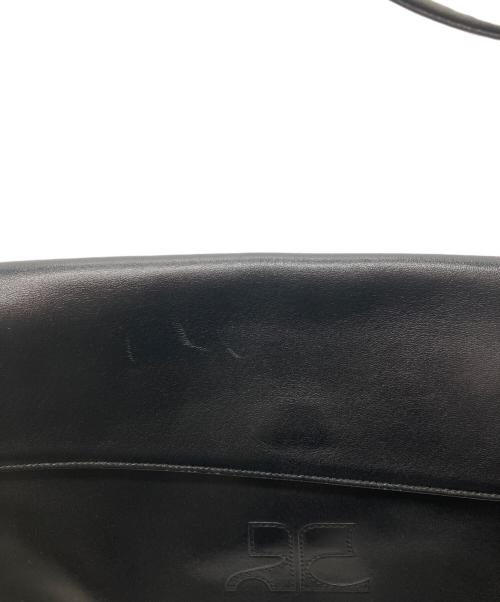 courreges（クレージュ）courreges (クレージュ) スクエアワンハンドバッグ ブラックの古着・服飾アイテム