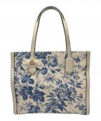 GUCCIグッチ）の古着「ハーバリウムGGトートバッグ」｜ホワイト×ブルー