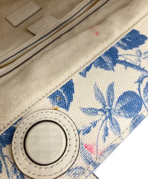 GUCCI（グッチ）GUCCI (グッチ) ハーバリウムGGトートバッグ ホワイト×ブルー サイズ:下記参照の古着・服飾アイテム