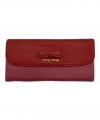 MIU MIUミュウミュウ）の古着「リボン長財布」｜レッド