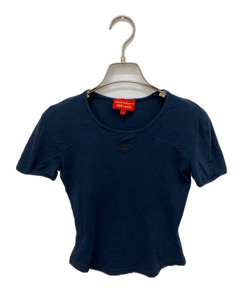 Vivienne Westwood RED LABEL（ヴィヴィアンウエストウッドレッドレーベル）Vivienne Westwood RED LABEL (ヴィヴィアンウエストウッドレッドレーベル) オーブ刺繍Tシャツ ネイビー サイズ:Sの古着・服飾アイテム