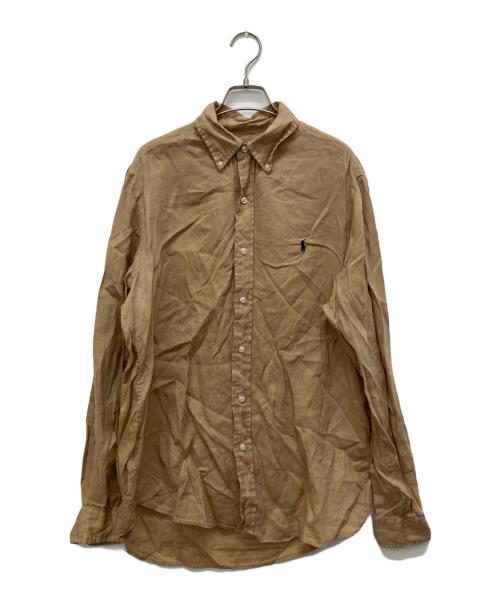 POLO RALPH LAUREN（ポロ・ラルフローレン）POLO RALPH LAUREN (ポロ・ラルフローレン) リネンシャツ ブラウン サイズ:Mの古着・服飾アイテム
