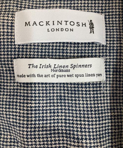 MACKINTOSH LONDON（マッキントッシュ ロンドン）MACKINTOSH LONDON (マッキントッシュ ロンドン) バンドカラーリネンシャツ グレー サイズ:Lの古着・服飾アイテム