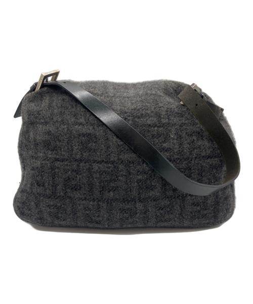 FENDI（フェンディ）FENDI (フェンディ) ズッカ柄ウールショルダーバッグ グレーの古着・服飾アイテム