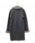 FENDI (フェンディ) ヴァージンウールブレンドファーカラーラペルコート グレー サイズ:42：23000円
