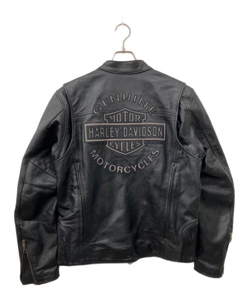 HARLEY-DAVIDSON（ハーレーダビッドソン）HARLEY-DAVIDSON (ハーレーダビッドソン) シングルライダースレザージャケット ブラック サイズ:Ｍの古着・服飾アイテム