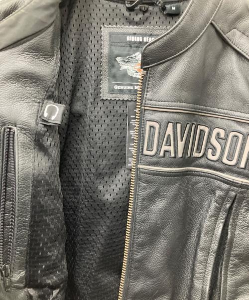 HARLEY-DAVIDSON（ハーレーダビッドソン）HARLEY-DAVIDSON (ハーレーダビッドソン) シングルライダースレザージャケット ブラック サイズ:Ｍの古着・服飾アイテム