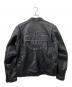 HARLEY-DAVIDSON (ハーレーダビッドソン) シングルライダースレザージャケット ブラック サイズ:Ｍ：17000円