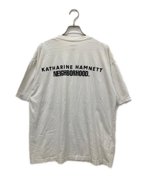NEIGHBORHOOD（ネイバーフッド）NEIGHBORHOOD (ネイバーフッド) KATHARINE HAMNETT (キャサリンハムネット) スローガンTシャツ ホワイト サイズ:Lの古着・服飾アイテム