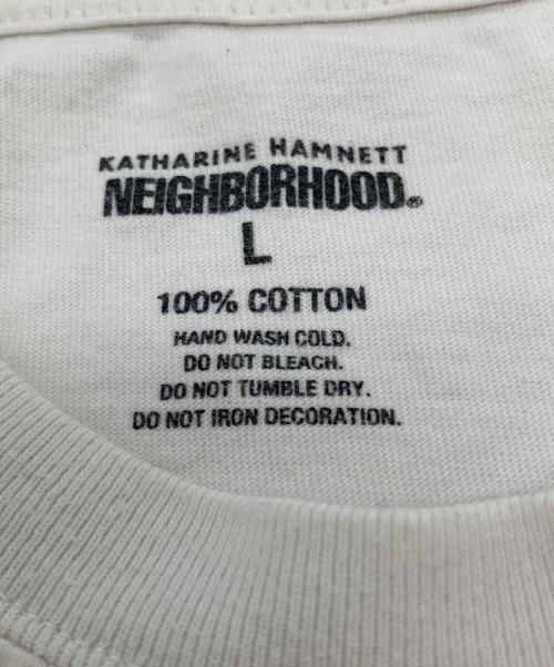 NEIGHBORHOOD（ネイバーフッド）NEIGHBORHOOD (ネイバーフッド) KATHARINE HAMNETT (キャサリンハムネット) スローガンTシャツ ホワイト サイズ:Lの古着・服飾アイテム