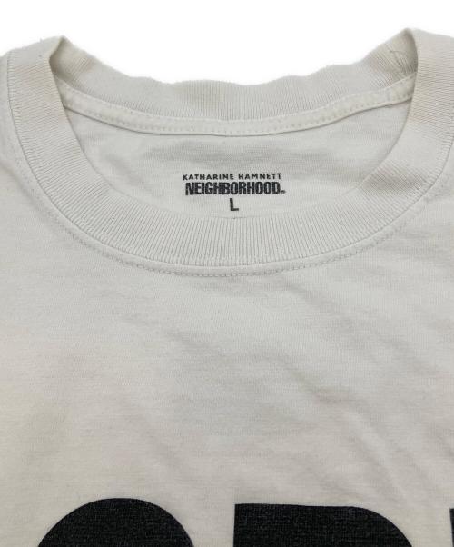 NEIGHBORHOOD（ネイバーフッド）NEIGHBORHOOD (ネイバーフッド) KATHARINE HAMNETT (キャサリンハムネット) スローガンTシャツ ホワイト サイズ:Lの古着・服飾アイテム