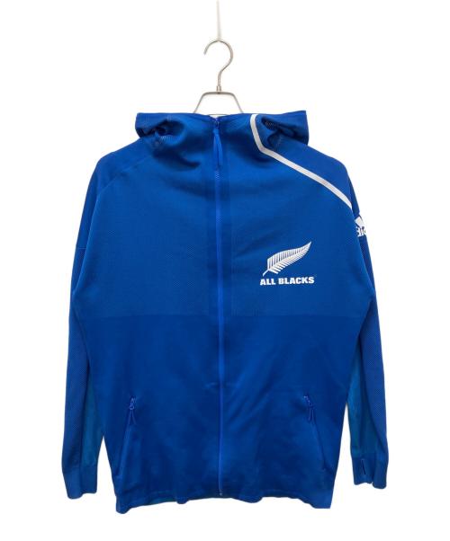 adidas（アディダス）adidas (アディダス) オールブラックスRWCアンセムジャケット ブルー サイズ:4XOの古着・服飾アイテム