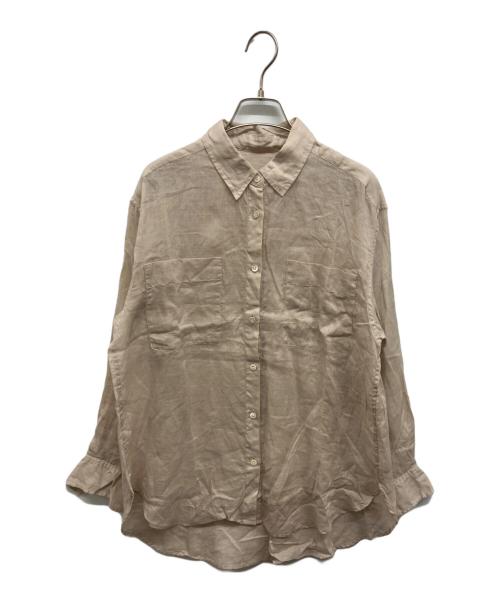 ROPE（ロペ）ROPE (ロペ) ロイヤルラミーレギュラーシャツ ベージュ サイズ:Freeの古着・服飾アイテム