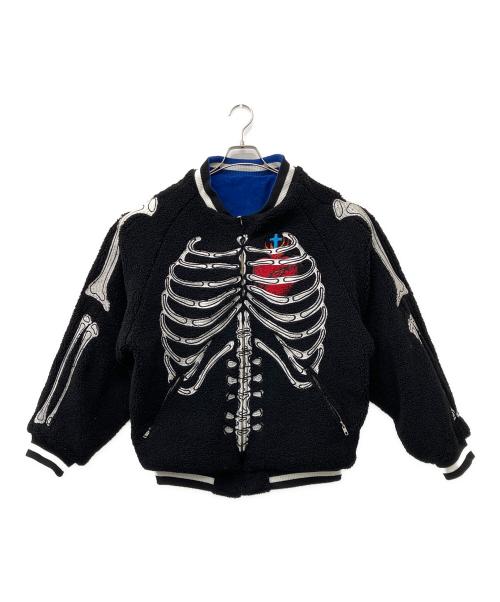 MALLORCA（マヨルカ）MALLORCA (マヨルカ) Embroidery reversible jacket ブラック×ブルー サイズ:XLの古着・服飾アイテム