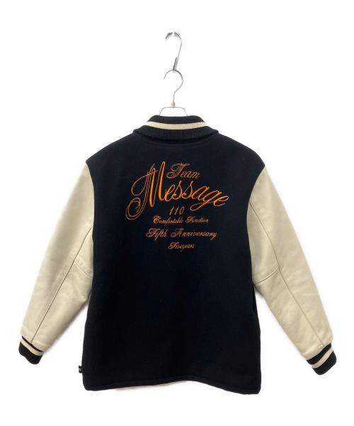 TEAM MESSAGE（チームメッセージ）TEAM MESSAGE (チームメッセージ) 5th anniversary numbering stadium jumper ブラック サイズ:Lの古着・服飾アイテム