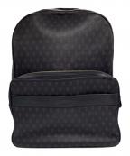 COACHコーチ）の古着「プリンテッドレザーリュック」｜ネイビー