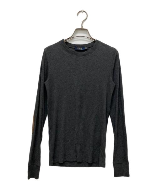 POLO RALPH LAUREN（ポロ・ラルフローレン）POLO RALPH LAUREN (ポロ・ラルフローレン) エルボーパッチニット グレー サイズ:Mの古着・服飾アイテム