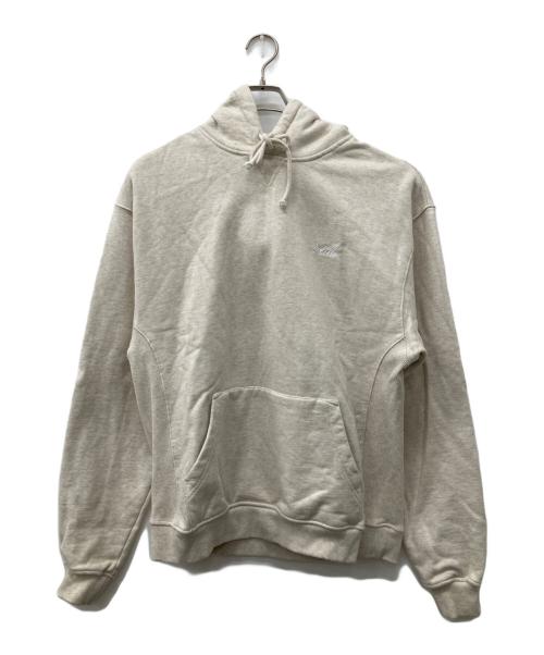 KITH（キス）KITH (キス) ロゴ刺繍プルオーバーパーカー ベージュ サイズ:Mの古着・服飾アイテム