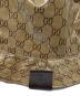 中古・古着 GUCCI (グッチ) GGクリスタルPVCバケットハット ブラウン：8000円