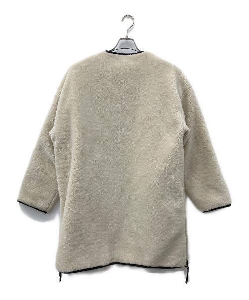 TAION（タイオン）TAION (タイオン) ノーカラーボア リバーシブルコート ホワイト サイズ:Free 未使用品の古着・服飾アイテム