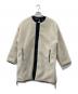 TAION（タイオン）の古着「ノーカラーボア リバーシブルコート」｜ホワイト