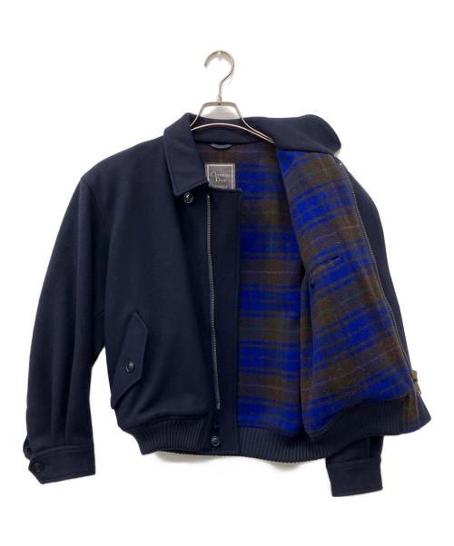 Christian Dior MONSIEUR（クリスチャンディオールムッシュ）Christian Dior MONSIEUR (クリスチャンディオールムッシュ) ウールボンバージャケット ネイビー サイズ:Sの古着・服飾アイテム