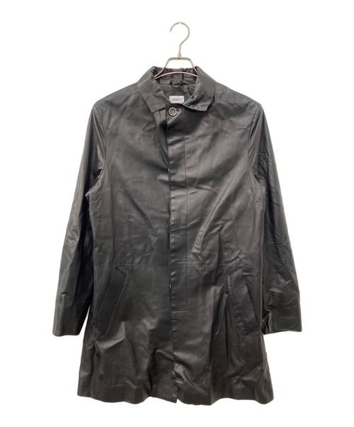 EMMETI（エンメティ）EMMETI (エンメティ) ラムレザーコート ブラック サイズ:Mの古着・服飾アイテム