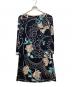 LEONARD (レオナール) 花柄シルクウールワンピース ネイビー サイズ:36：25000円