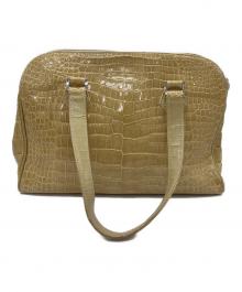 YAMAGUCHI（ヤマグチ）の古着「クロコハンドバッグ」｜ブラウン