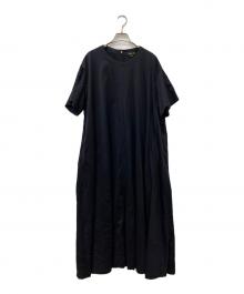 DRAWER（ドゥロワー）の古着「クルーネックコットンワンピース」｜ネイビー