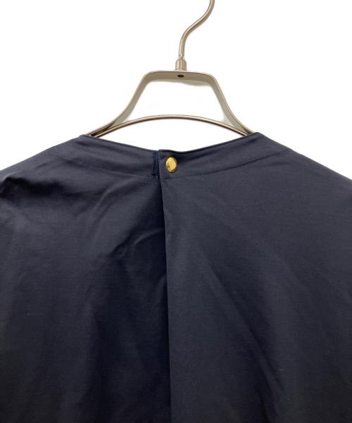 DRAWER（ドゥロワー）DRAWER (ドゥロワー) クルーネックコットンワンピース ネイビー サイズ:38の古着・服飾アイテム