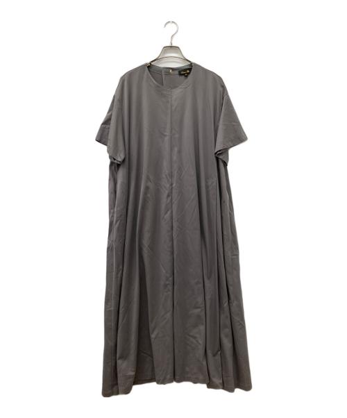 DRAWER（ドゥロワー）DRAWER (ドゥロワー) クルーネックコットンワンピース グレー サイズ:38の古着・服飾アイテム