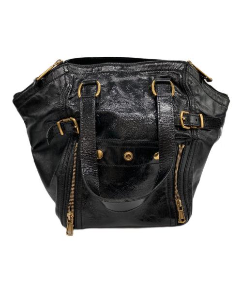 Yves Saint Laurent（イヴサンローラン）Yves Saint Laurent (イヴサンローラン) ダウンタウンエナメルトートバッグ ブラックの古着・服飾アイテム