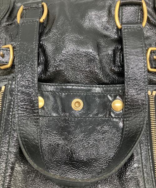 Yves Saint Laurent（イヴサンローラン）Yves Saint Laurent (イヴサンローラン) ダウンタウンエナメルトートバッグ ブラックの古着・服飾アイテム