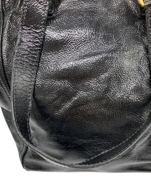 Yves Saint Laurent（イヴサンローラン）Yves Saint Laurent (イヴサンローラン) ダウンタウンエナメルトートバッグ ブラックの古着・服飾アイテム