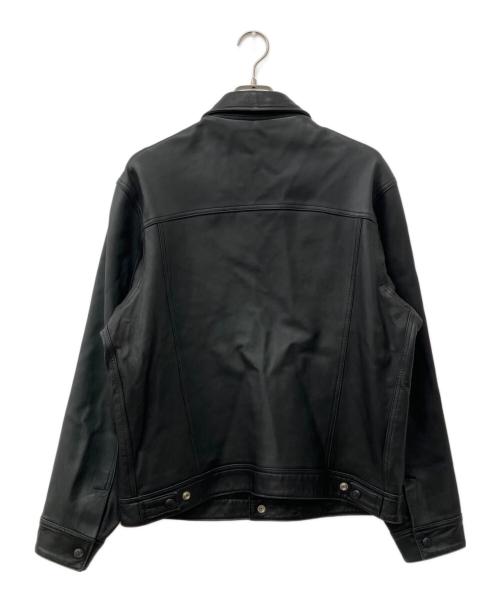 SUPREME（シュプリーム）SUPREME (シュプリーム) 18AW LEATHER TRUCKER JACKET ブラック サイズ:Lの古着・服飾アイテム