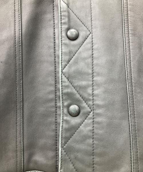 SUPREME（シュプリーム）SUPREME (シュプリーム) 18AW LEATHER TRUCKER JACKET ブラック サイズ:Lの古着・服飾アイテム