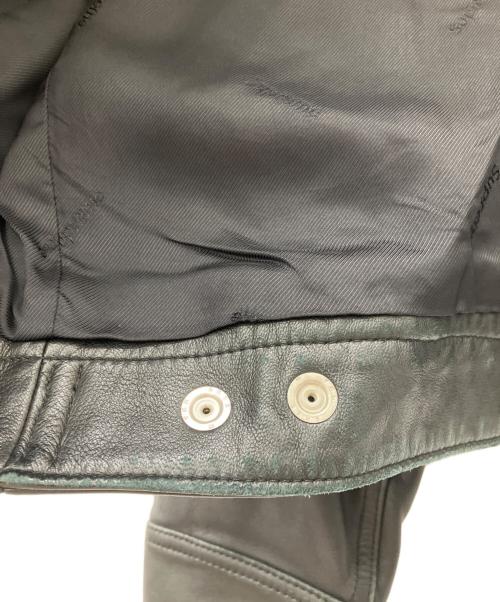 SUPREME（シュプリーム）SUPREME (シュプリーム) 18AW LEATHER TRUCKER JACKET ブラック サイズ:Lの古着・服飾アイテム