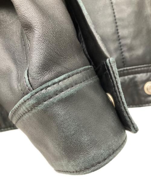 SUPREME（シュプリーム）SUPREME (シュプリーム) 18AW LEATHER TRUCKER JACKET ブラック サイズ:Lの古着・服飾アイテム