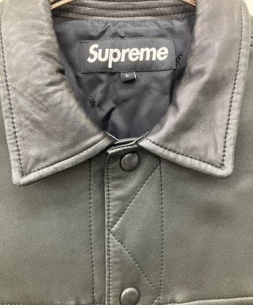 SUPREME（シュプリーム）SUPREME (シュプリーム) 18AW LEATHER TRUCKER JACKET ブラック サイズ:Lの古着・服飾アイテム