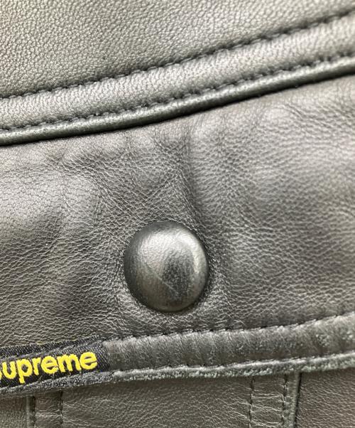 SUPREME（シュプリーム）SUPREME (シュプリーム) 18AW LEATHER TRUCKER JACKET ブラック サイズ:Lの古着・服飾アイテム