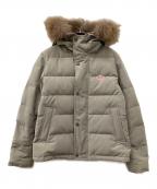 DANTONダントン）の古着「タッサーラクーンファーダウンジャケット」｜ベージュ