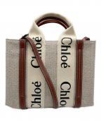 Chloeクロエ）の古着「WOODY SMALL TOTE WITH STRAP」｜アイボリー